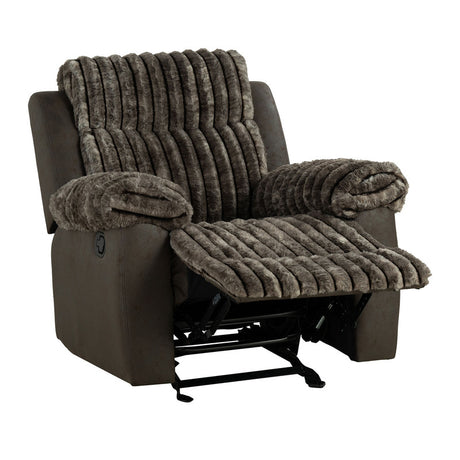 Dionysus Brown Manual Glider Recliner - Ornate Home
