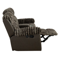 Dionysus Brown Manual Reclining Loveseat w/ Console - Ornate Home