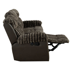 Dionysus Brown Manual Reclining Sofa w/ USB & LED - Ornate Home