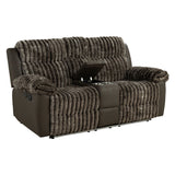 Dionysus Brown Manual Reclining Sofa w/ USB & LED - Ornate Home