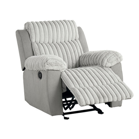 Dionysus Gray Manual Glider Recliner - Ornate Home