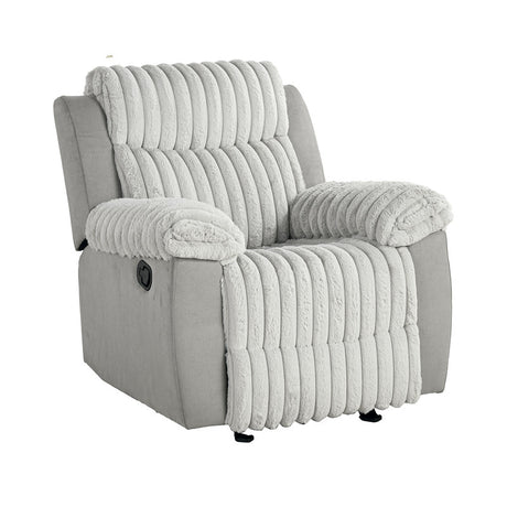 Dionysus Gray Manual Glider Recliner - Ornate Home