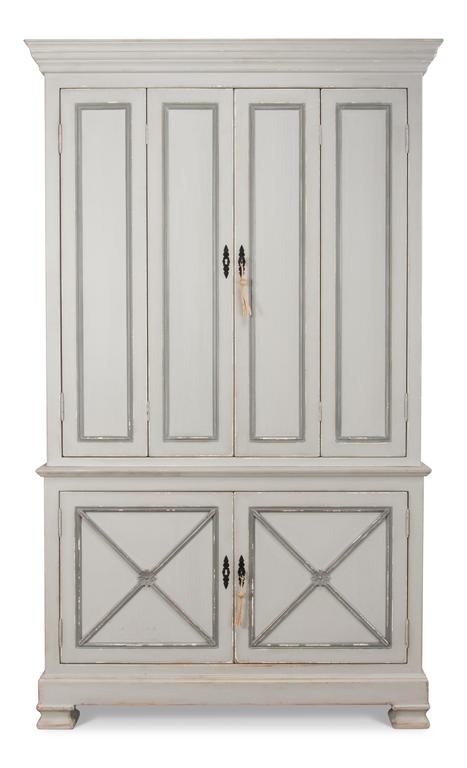Directoire Grey Painted Style Cupboard - Ornate Home