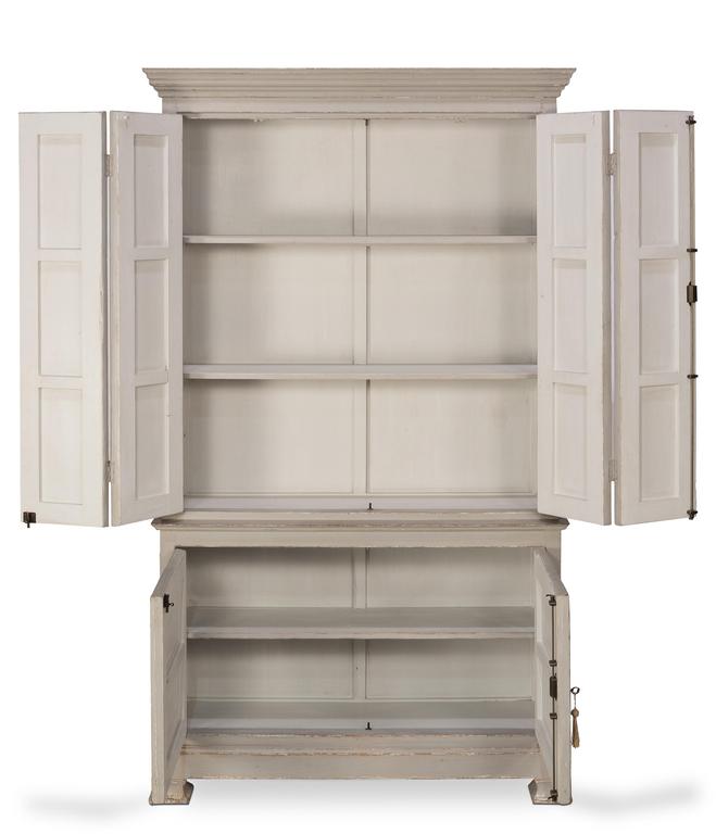 Directoire Grey Painted Style Cupboard - Ornate Home