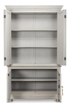 Directoire Grey Painted Style Cupboard - Ornate Home
