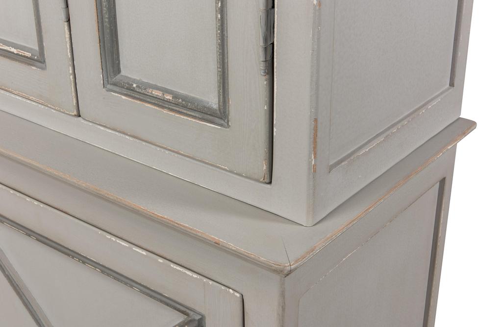 Directoire Grey Painted Style Cupboard - Ornate Home
