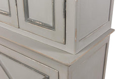 Directoire Grey Painted Style Cupboard - Ornate Home