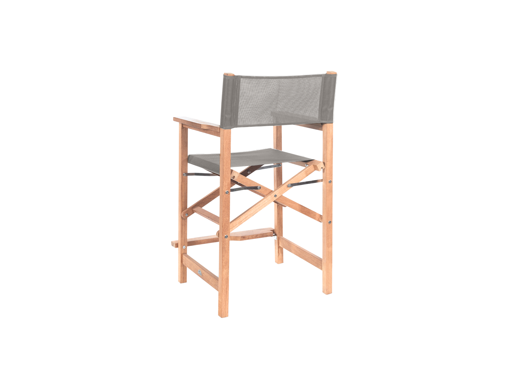 Director 5-Piece Rectangular Teak Taupe Outdoor Counter Height Dining Set with Folding Armchairs - Ornate Home