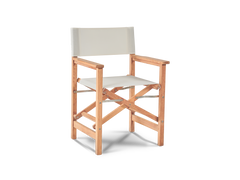 Director 7-Piece Teak White Outdoor Family Dining Set with Folding Armchairs - Ornate Home