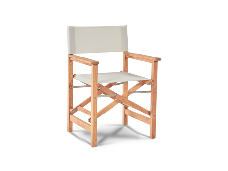 Director 7-Piece Teak White Outdoor Family Dining Set with Folding Armchairs - Ornate Home