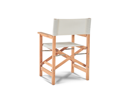 Director 7-Piece Teak White Outdoor Family Dining Set with Folding Armchairs - Ornate Home