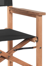 Director Teak Black Outdoor Bar Height Dining Armchair - Ornate Home