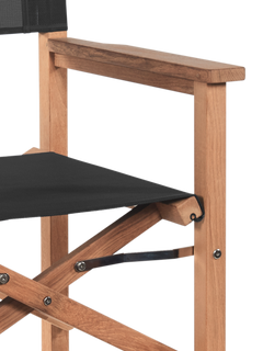 Director Teak Black Outdoor Bar Height Dining Armchair - Ornate Home