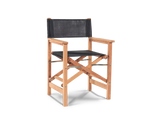Director Teak Black Outdoor Dining Folding Armchair - Ornate Home