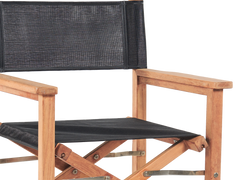 Director Teak Black Outdoor Dining Folding Armchair - Ornate Home