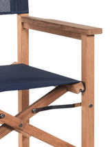 Director Teak Blue Outdoor Bar Height Dining Armchair - Ornate Home