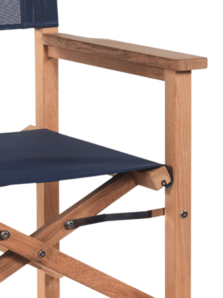 Director Teak Blue Outdoor Bar Height Dining Armchair - Ornate Home