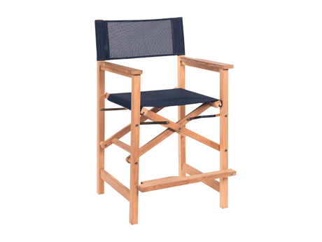 Director Teak Blue Outdoor Counter Height Dining Armchair - Ornate Home