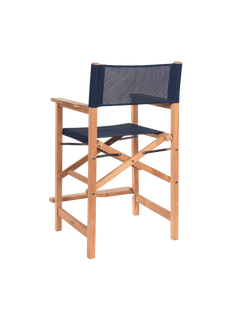 Director Teak Blue Outdoor Counter Height Dining Armchair - Ornate Home
