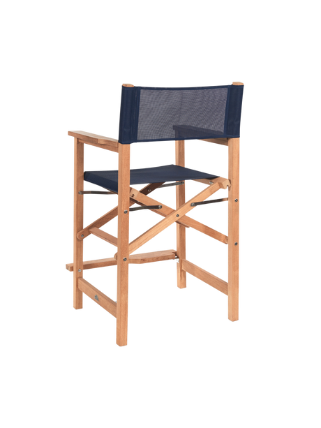 Director Teak Blue Outdoor Counter Height Dining Armchair - Ornate Home