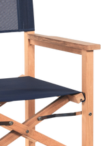 Director Teak Blue Outdoor Counter Height Dining Armchair - Ornate Home