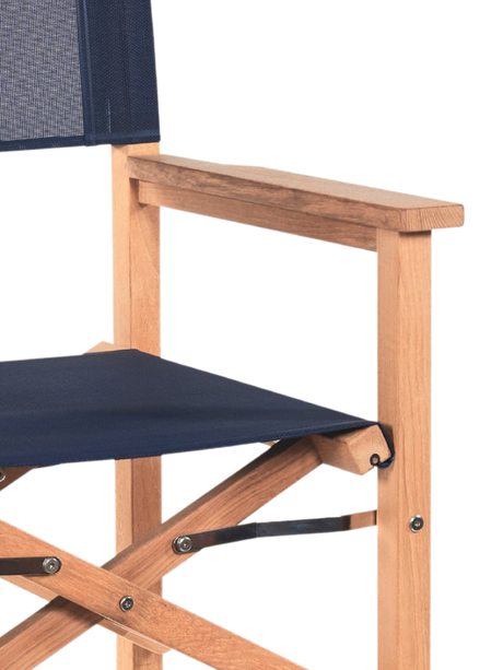 Director Teak Blue Outdoor Counter Height Dining Armchair - Ornate Home