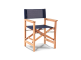 Director Teak Blue Outdoor Dining Folding Armchair - Ornate Home