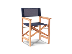 Director Teak Blue Outdoor Dining Folding Armchair - Ornate Home