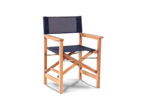 Director Teak Blue Outdoor Dining Folding Armchair - Ornate Home