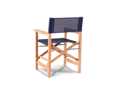 Director Teak Blue Outdoor Dining Folding Armchair - Ornate Home