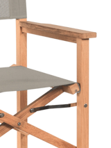 Director Teak Taupe Outdoor Bar Height Dining Armchair - Ornate Home