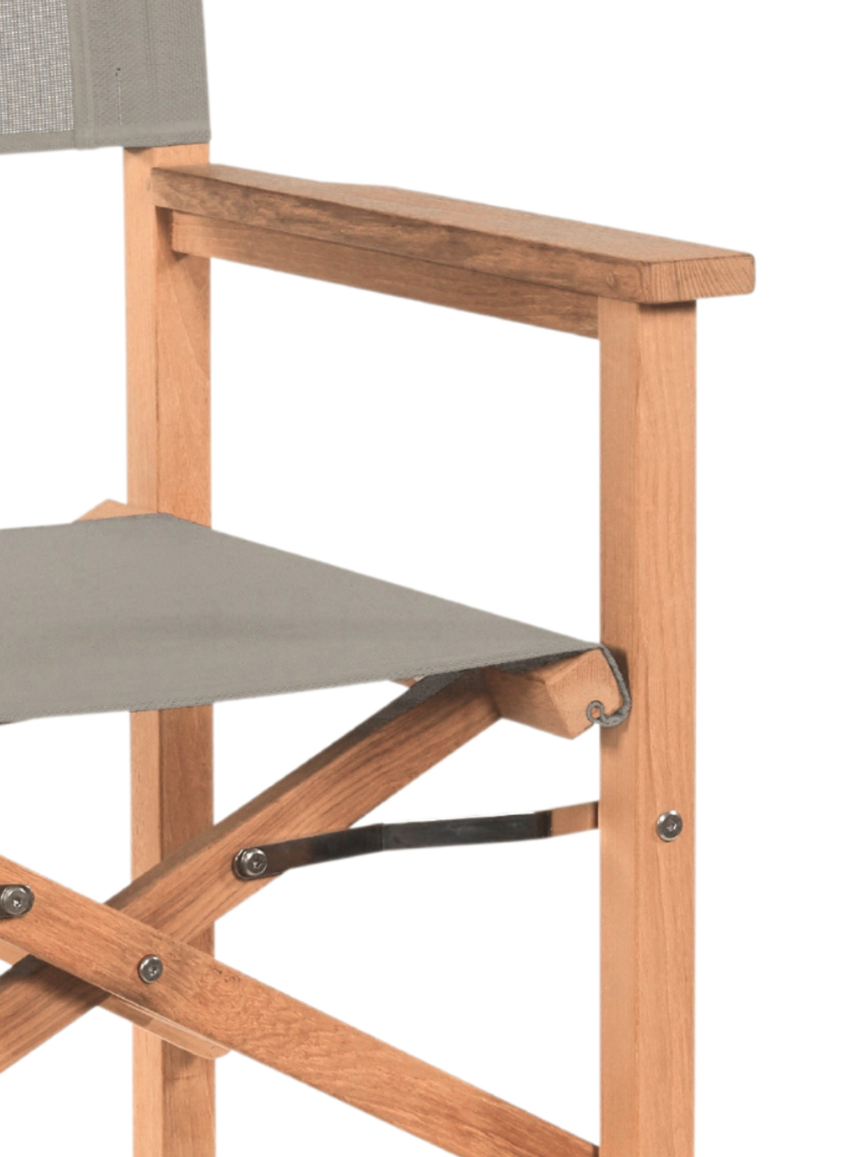 Director Teak Taupe Outdoor Bar Height Dining Armchair - Ornate Home