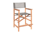 Director Teak Taupe Outdoor Counter Height Dining Armchair - Ornate Home