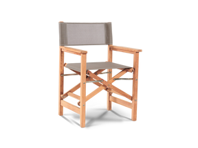 Director Teak Taupe Outdoor Dining Folding Armchair - Ornate Home