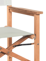 Director Teak White Outdoor Bar Height Dining Armchair - Ornate Home