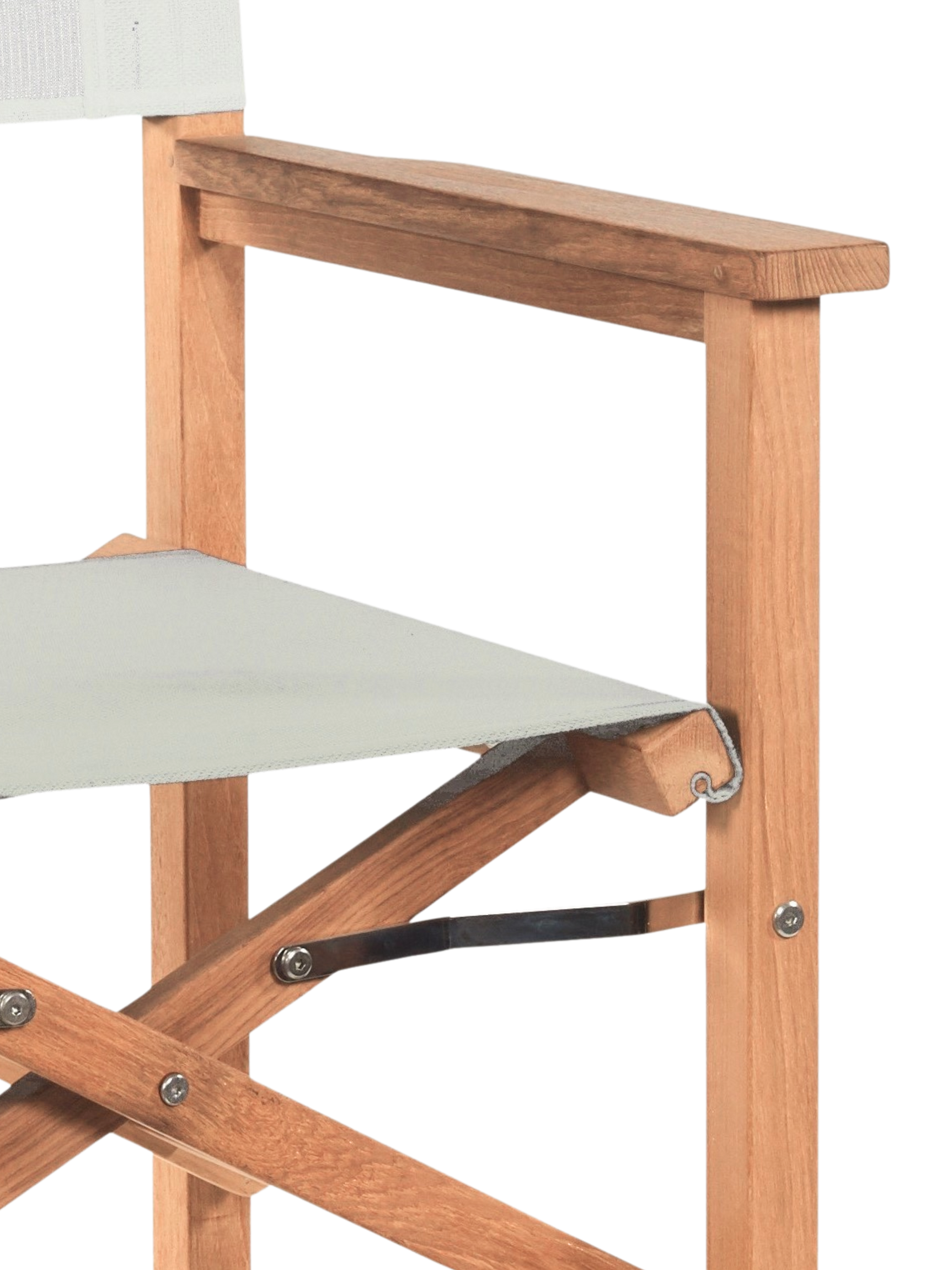 Director Teak White Outdoor Bar Height Dining Armchair - Ornate Home