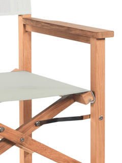 Director Teak White Outdoor Bar Height Dining Armchair - Ornate Home