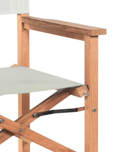 Director Teak White Outdoor Bar Height Dining Armchair - Ornate Home