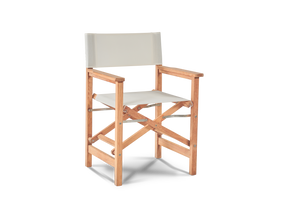 Director Teak White Outdoor Dining Folding Armchair - Ornate Home