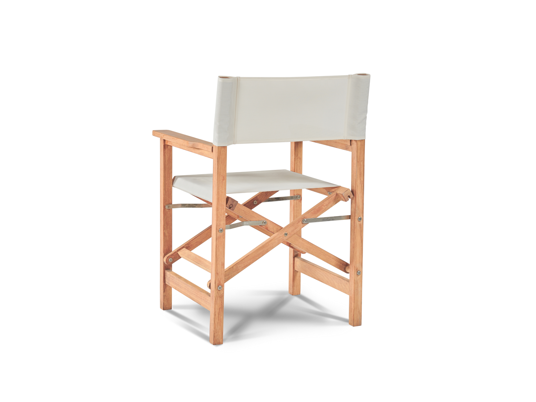 Director Teak White Outdoor Dining Folding Armchair - Ornate Home