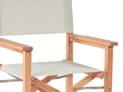Director Teak White Outdoor Dining Folding Armchair - Ornate Home