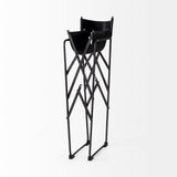 Direttore Black Leather Seat Bar Stool - Ornate Home
