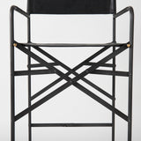 Direttore Black Leather Seat Bar Stool - Ornate Home