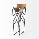 Direttore Brown/Black Leather Seat Bar Stool - Ornate Home