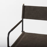 Direttore Brown/Gray Suede with Metal Frame Bar Stool - Ornate Home