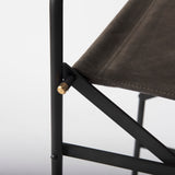 Direttore Brown/Gray Suede with Metal Frame Bar Stool - Ornate Home
