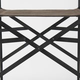 Direttore Brown/Gray Suede with Metal Frame Bar Stool - Ornate Home