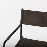 Direttore Brown/Gray Suede with Metal Frame Counter Stool - Ornate Home