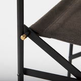 Direttore Brown/Gray Suede with Metal Frame Counter Stool - Ornate Home