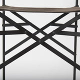 Direttore Brown/Gray Suede with Metal Frame Counter Stool - Ornate Home